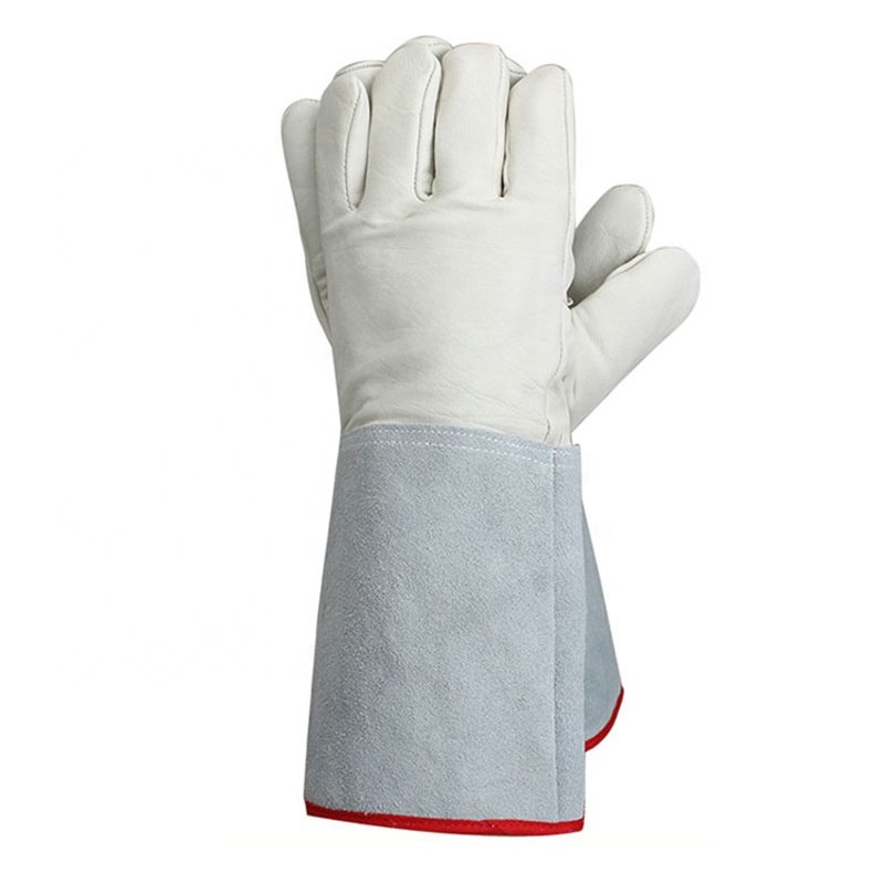 Freezer Leather Cryogenic Glove Liquid Nitrogen Resistant Cowhide and Goatskin Protective XL Size for Dry Ice