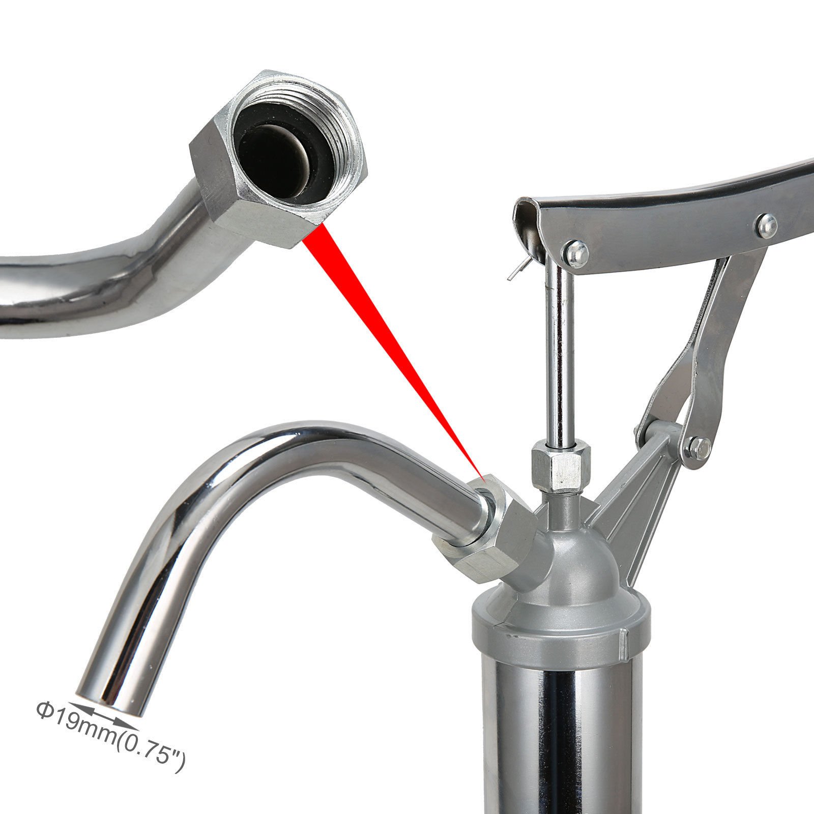 Hand Oil Pump D-490 Lever Action Hand Barrel Pump Water Petrol Oil Diesel Thinner Fuel Drum Piston