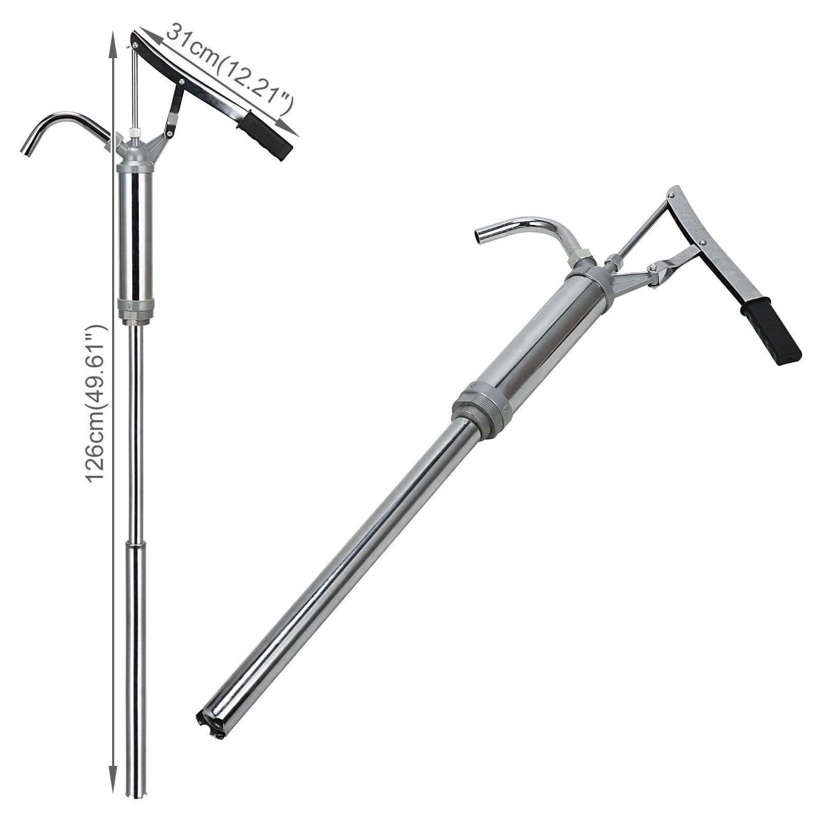 Hand Oil Pump D-490 Lever Action Hand Barrel Pump Water Petrol Oil Diesel Thinner Fuel Drum Piston