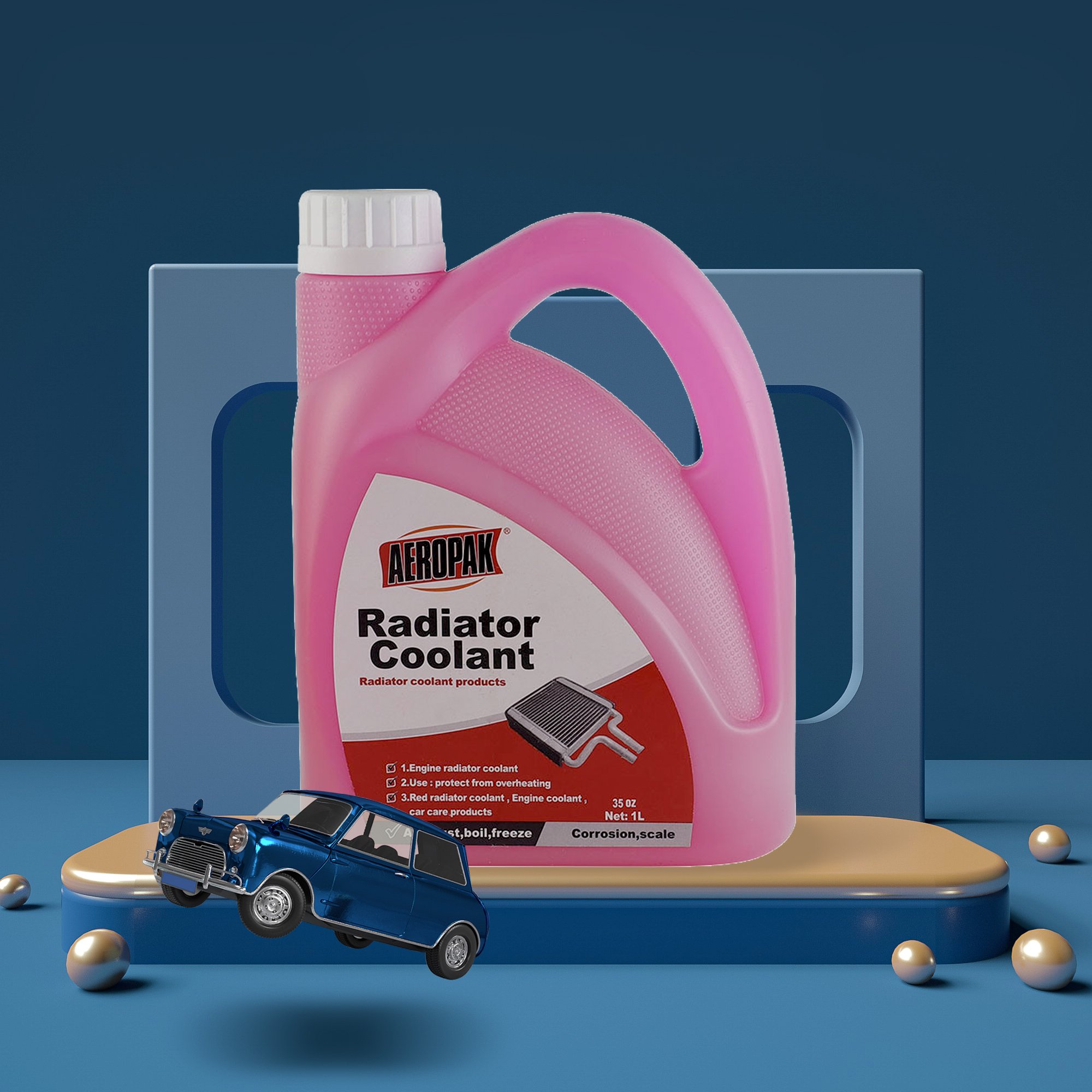 Aeropak 1000ml Car Care Product Radiator Coolant Fluid
