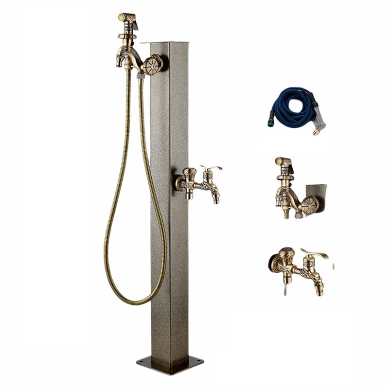 Villa Vertical Stainless Steel Antifreeze Garden Courtyard Watering All-Copper Column Extension Outdoor Faucet for Backyard
