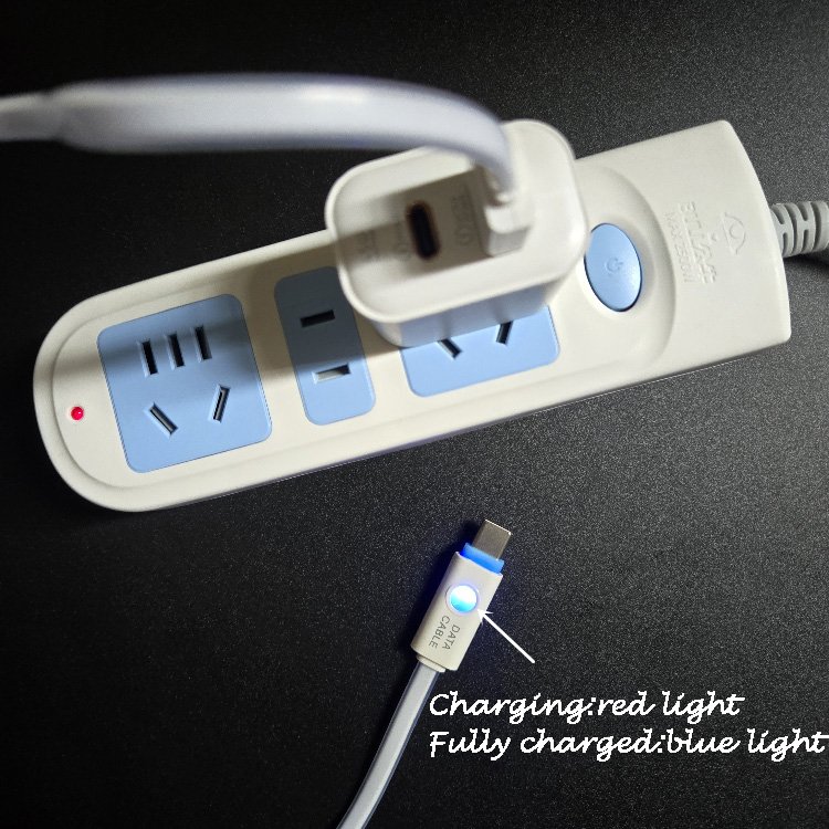 1m Customizable Bulk Flat Antifreezing Mini Fast Charging Data Transmission LED USB Type C Cables