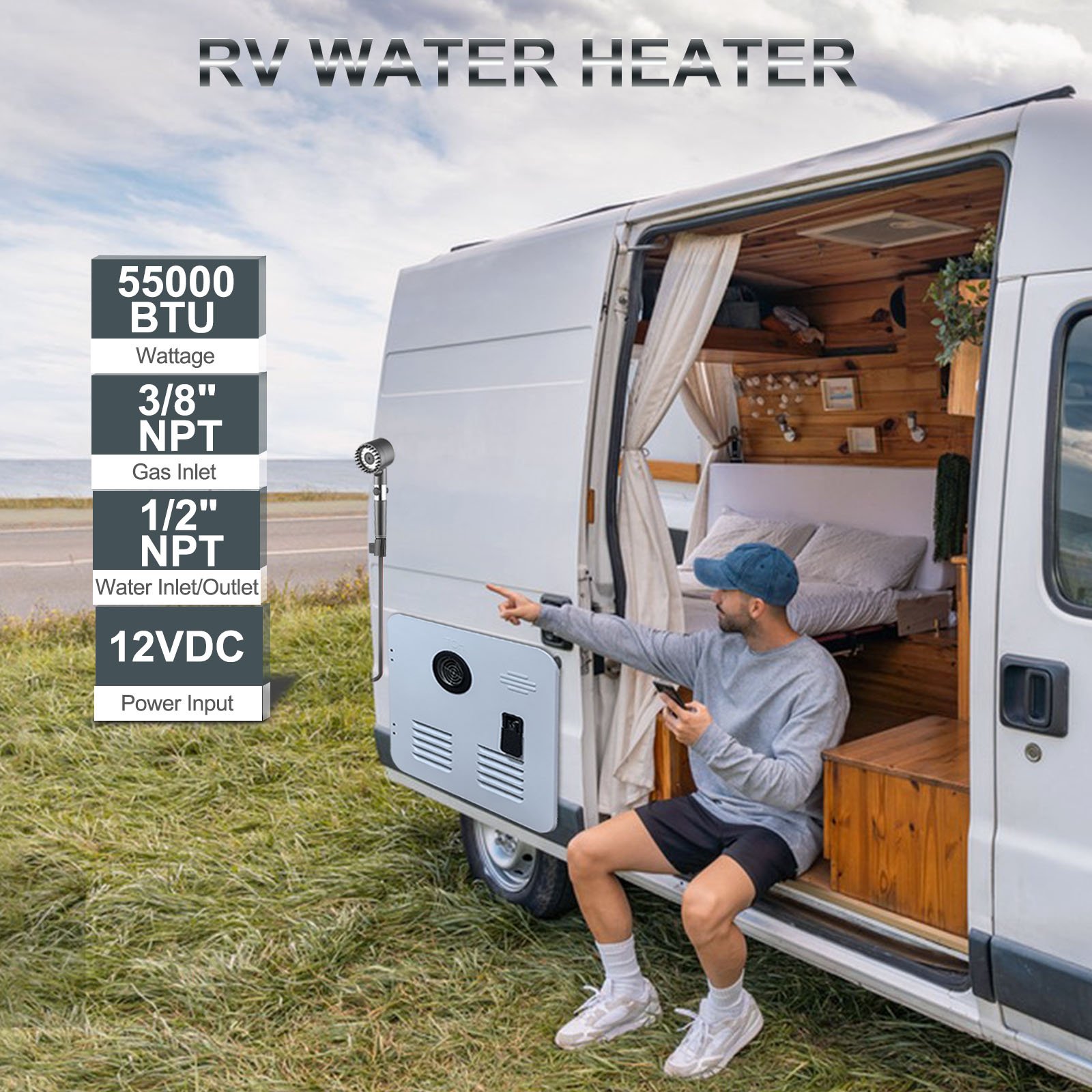 Manufacture Rv Gas Water Heater 12v Dc Camping Lpg Gas Water Heater Small Tankless Instant Rv Caravan Motor Home Water Heater