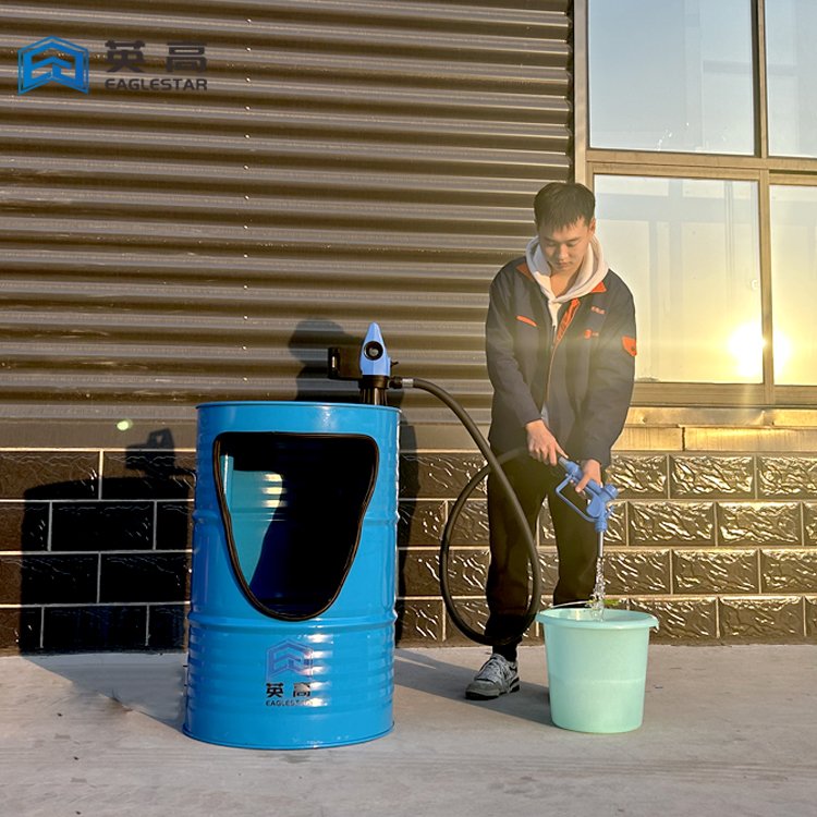 Fuel Transfer Oil Pump for Drum with Manual Nozzle Rechargeable Battery Fuel Pump Portable