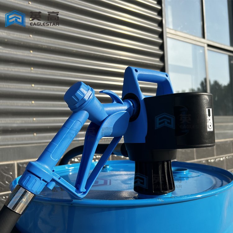 Fuel Transfer Oil Pump for Drum with Manual Nozzle Rechargeable Battery Fuel Pump Portable