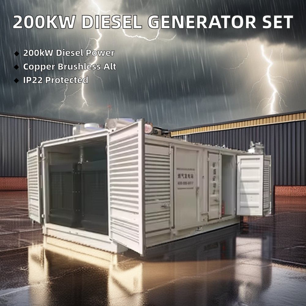 150kwThe Best Gas Generator Set in Weifang, a Generator Set With Rain, Snow, and Antifreeze Functions.