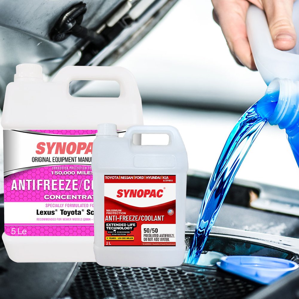 Different Formula SYNOPAC Brand Antifreeze Coolant Car Engine Fluid Super Long Life