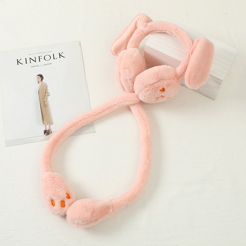 Hot Earmuffs Will Move Rabbit Ears Cute Earmuffs Female Winter Weather Earmuffs Antifreeze Package Ear Hat