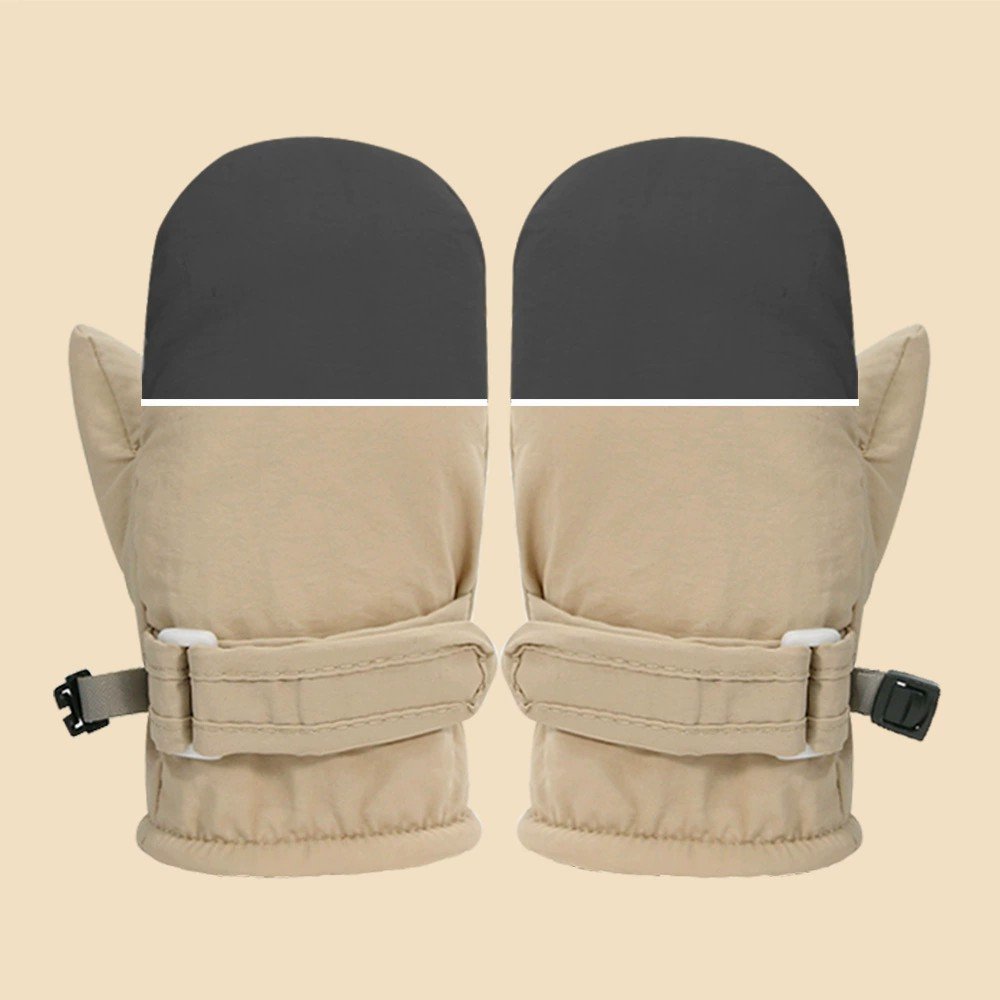 Children's Solid Color Ski Gloves Warm and Cold Winter Antifreeze Hand Gloves Thickened for Comfort and Protection