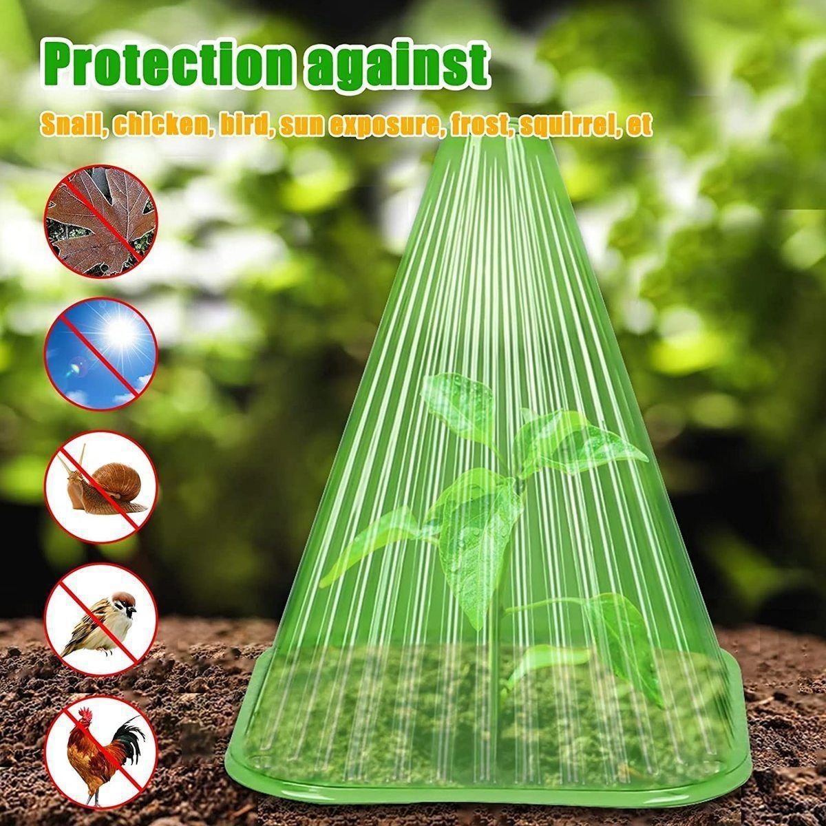 Plant Cover Transparent Antifreeze Greenhouse Bell Jar Garden Plant Protection Tools Plant Protection Cover
