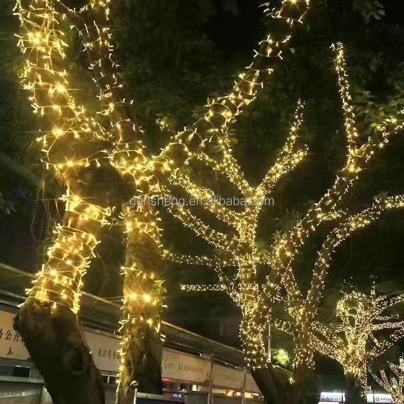 Party Garden Decoration Holiday Holiday Lights Solar Peach Blossom Colorful Led String Lights