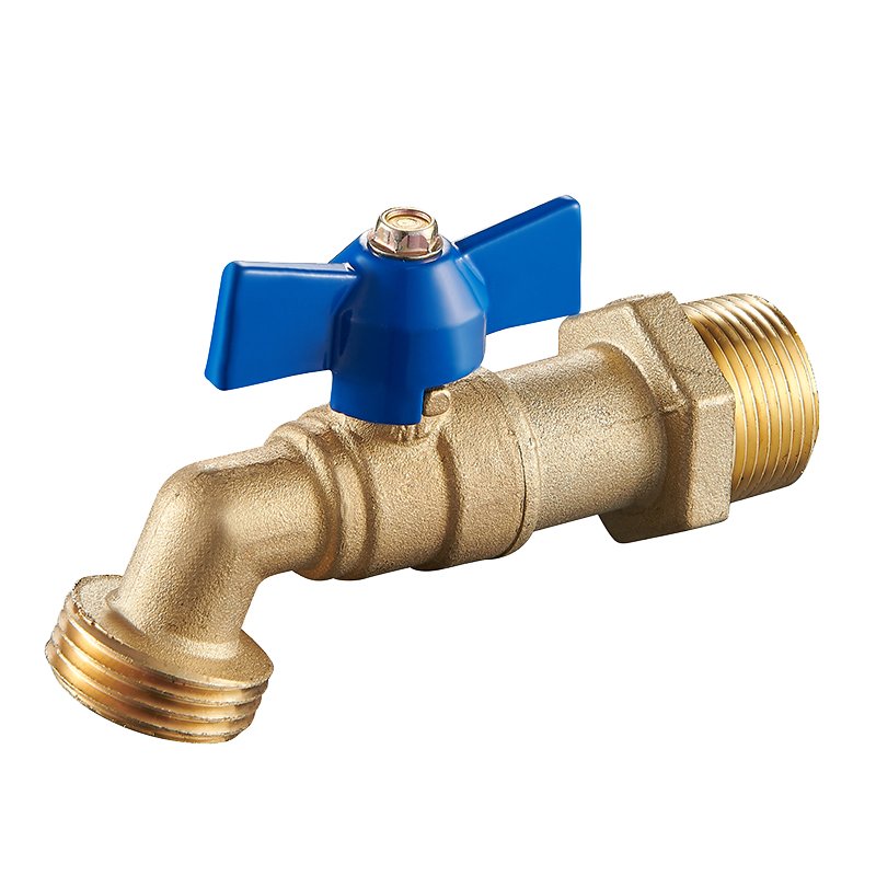 Outdoor Brass Hose Garden Bibcock Old-Fashioned Faucet Brass Washing Machine Fast and Slow Open 4 Points Antifreeze Water Tap