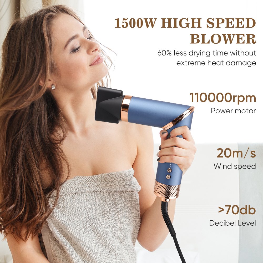 Factory Customized 5-In-1 Hot Air High Speed Hair Dryer Auto Curling Iron Multifunctional Styling Comb Leafless Home Appliance