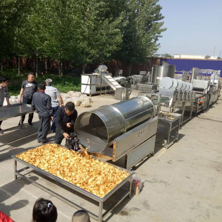 Potato Chips Frying Machine Full Automatic with Cutting Cutter Slicing