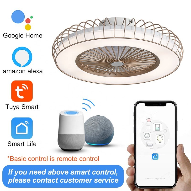 XD49 Modern Bedroom LED Ceiling Fan Light Remote Control Led Ceiling Fan Light