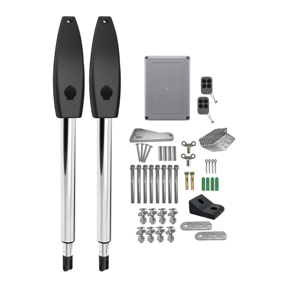 Gate Automation System Stainless Steel DC Powered Auto Electric Motor Wifi Swing Gate Opener