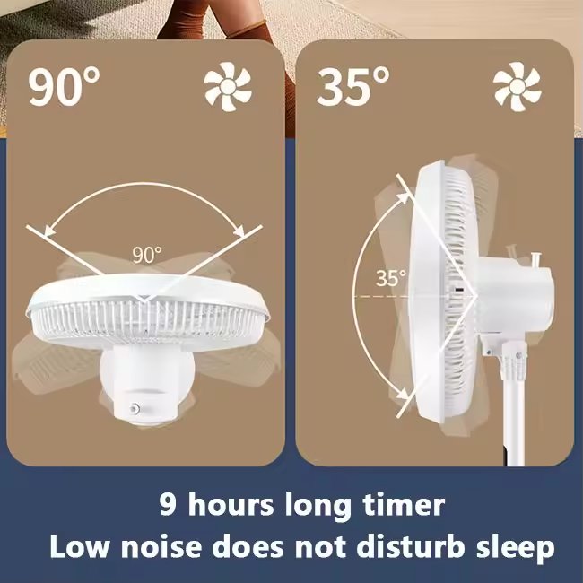 Air Cooling Fan Household Electric 16 Inch Floor Fans Remote Control AC Motor LED Display Touch Control Auto Shaking Head