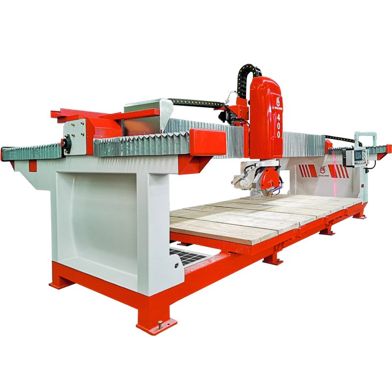 Hualong 4 Axis Automatic Stone Cutting Machine Plc Granite Cutting Machine Bridge Saw for Granite Marble Slab Cutting