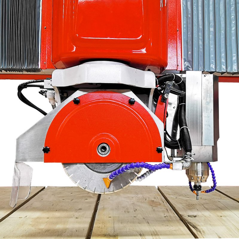 Hualong 4 Axis Automatic Stone Cutting Machine Plc Granite Cutting Machine Bridge Saw for Granite Marble Slab Cutting