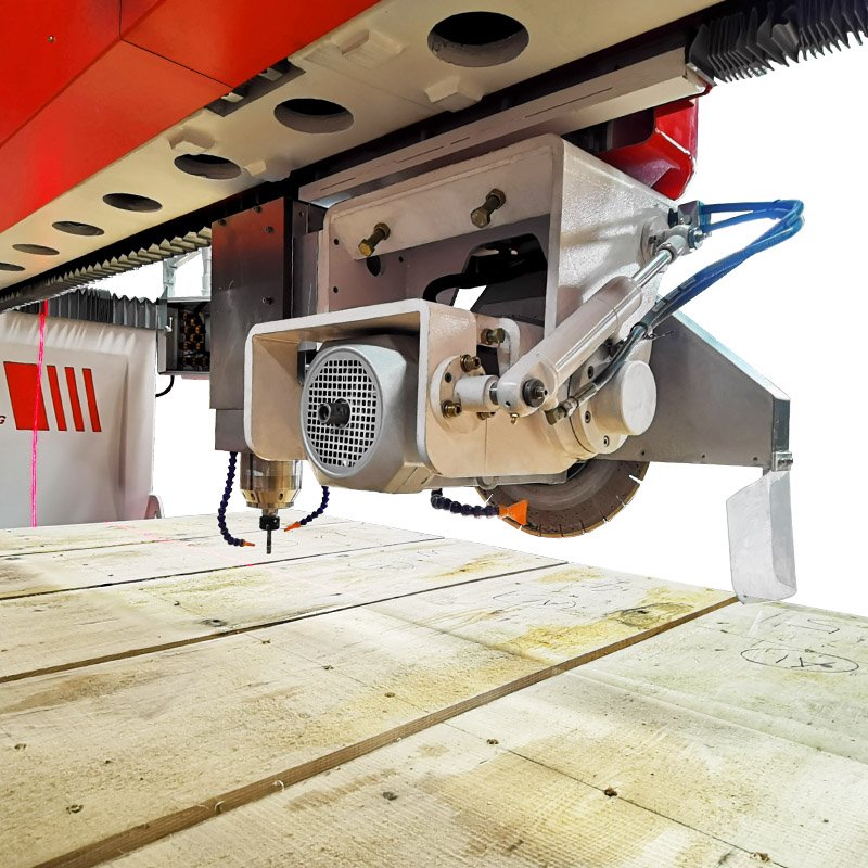 Hualong 4 Axis Automatic Stone Cutting Machine Plc Granite Cutting Machine Bridge Saw for Granite Marble Slab Cutting