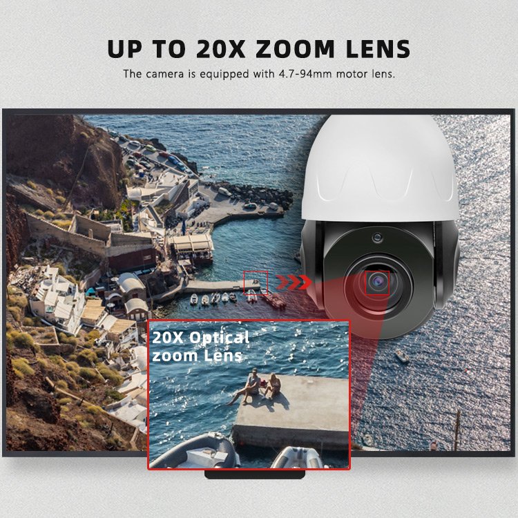 Promotion Limited 500pcs 5MP 20X PoE PTZ Surveillance Camera 100m IR Outdoor Auto Tracking High Speed Dome IP Network Camera