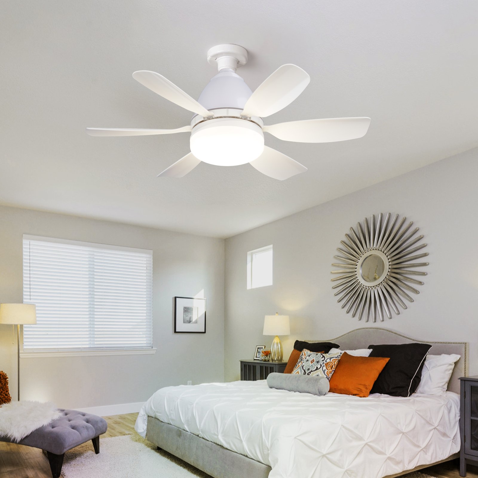 Patent 3 Speed Smart Home Led Fan Lights Intelligent Dimming Timing Decor Remote Control Modern E27 LED Ceiling Fan With Light