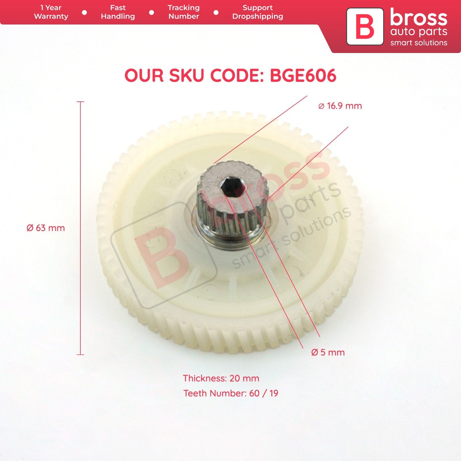 BGE606 Sunroof Motor A1769063700 Repair Gear for W205 CLA W176 W177 C207 GLE