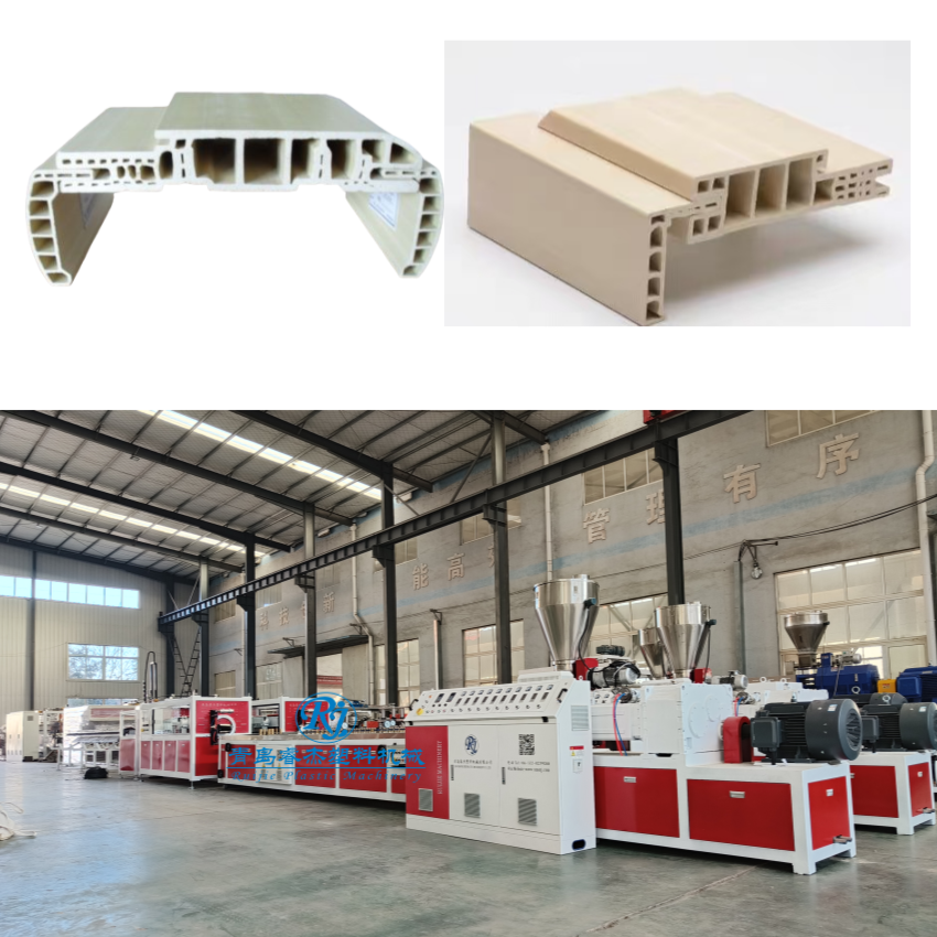 PVC WPC Door Frame Making Machine Upvc Profile Plastic Production Machine
