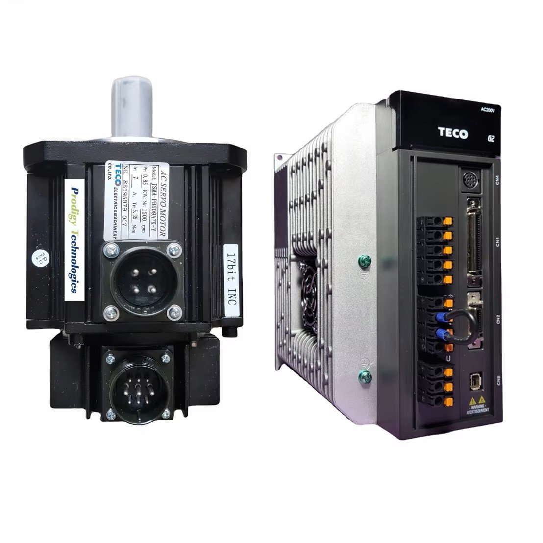 TECO Servo Motor Drive Teco Servo Encoder Cable JSMA-PBC02A7A-Y+JSDG2S-10A 0.2kw Servo Motor With Drive