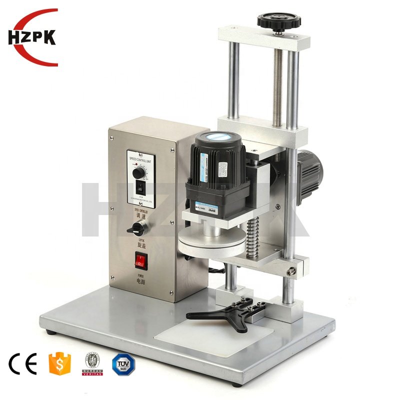 HZPK 53mm Metal Lug Caps Glass Jar Bottle Capping Machine Plastic Semi Automatic