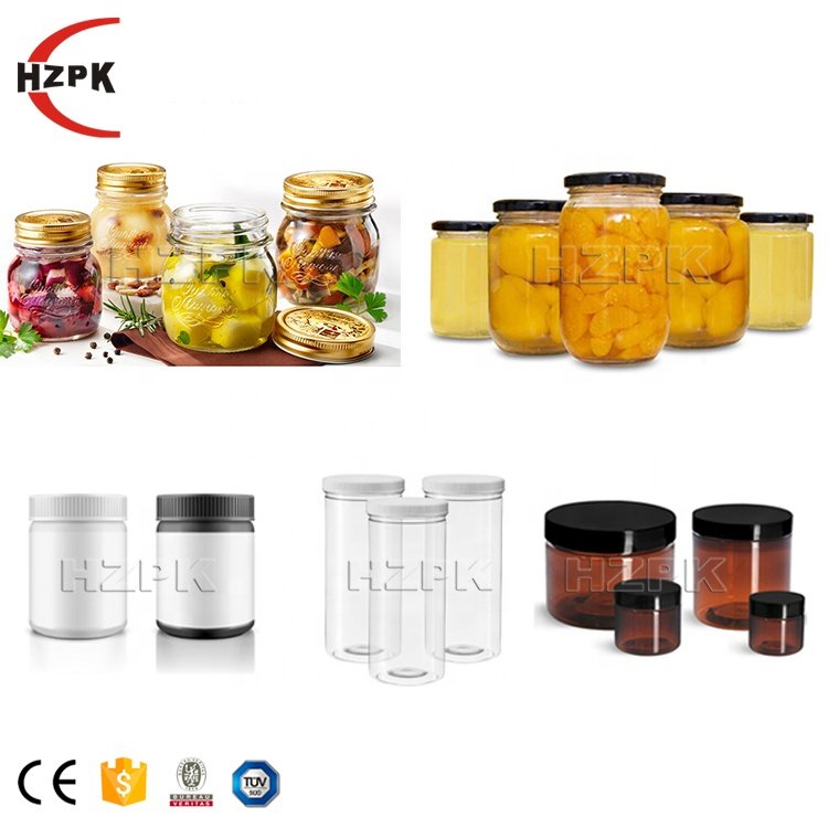 HZPK 53mm Metal Lug Caps Glass Jar Bottle Capping Machine Plastic Semi Automatic