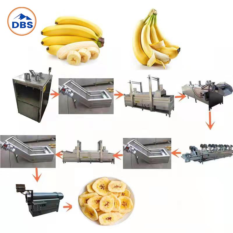 Industrial Large Capacity Fruit Processing Fully Automatic Banana Chips Making Machine