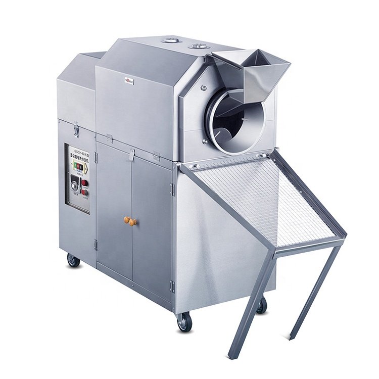 Nuts Roasted Machine Automatic Rotary Drum Nut Roaster Machines Auto Roasted Nuts Drum Roasting Machine for Sale