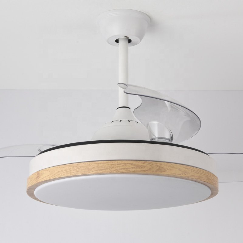 Y039 Modern Remote Control 42 Inch Bladeless 110/220v Ceiling Fans with Lights Lamp Led Designer Luz Con Ventilador Oculto Techo