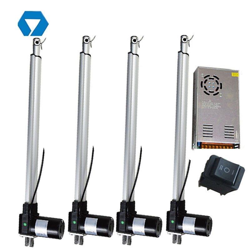 Heavy Duty D 6000N/1320lbs Linear Actuator DC 12V Electric Motor with 2''~20'' Stroke 20'' Mounting Bracket