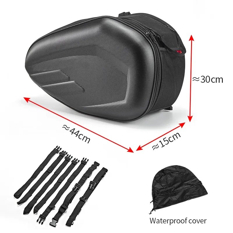 Motorcycle Tail Saddlebag Side Saddle Bag for Cycling Universal Bag Waterproof Motorbike Motor Hard Shell Cheaper Black Durable