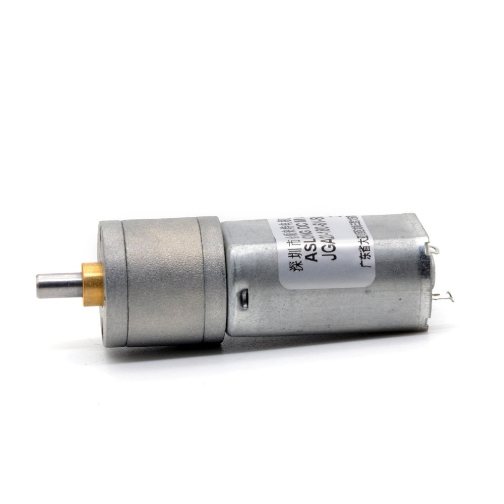 12V JGA20-180 Micro Motor High Torque Low-Speed 30RPM 1:268 Speed Reducer Brush Commuted for Fans Robots Boats-Metal