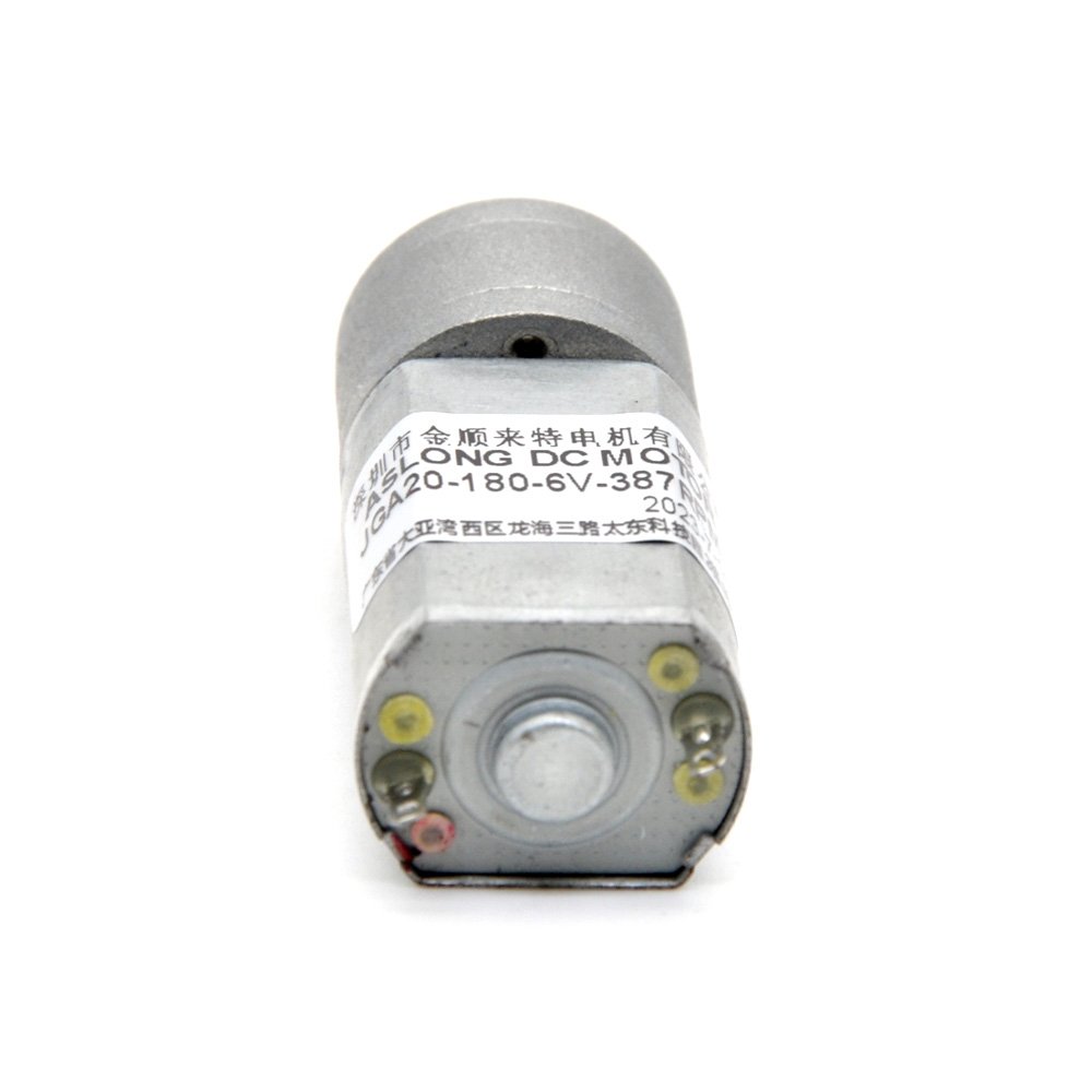 12V JGA20-180 Micro Motor High Torque Low-Speed 30RPM 1:268 Speed Reducer Brush Commuted for Fans Robots Boats-Metal