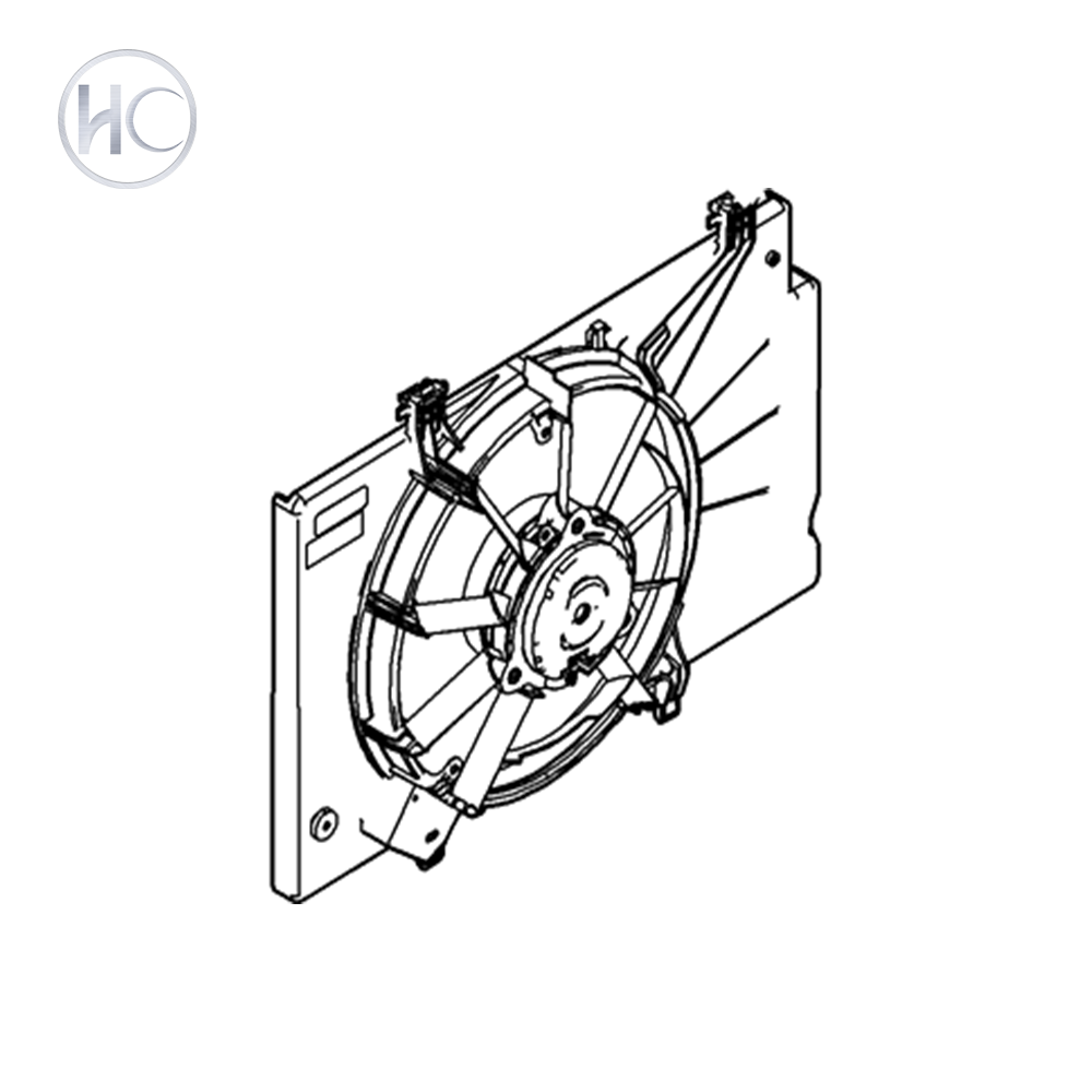 8V5Z8C607Q BE8Z-8C607-A Cooling Radiator Motor and Fan Assembly for 2011-2017 Ford Fiesta