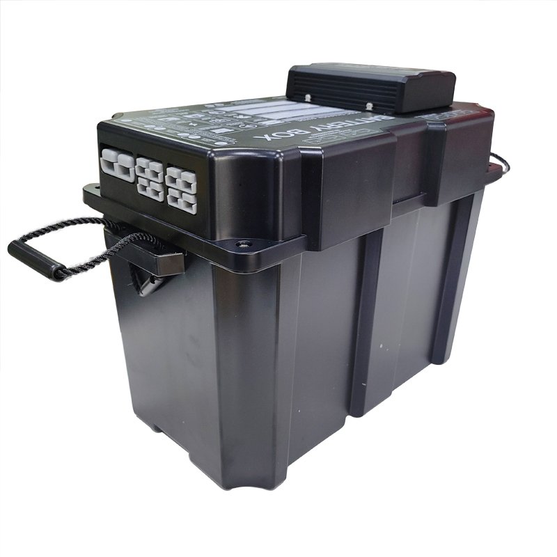 DC 24V Auto Batteries Voltmeter USB Charger Solar Plug Marine Trolling Motor Power Center Lithium 12V Battery Box