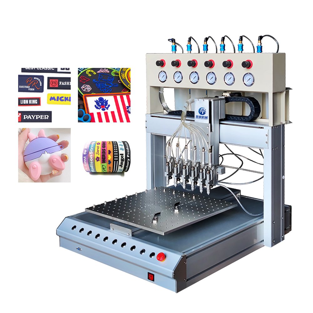 New Manual Auto Silicone PVC Drip Mold Machine 3D Rubber UV Printer Injection Plastic TPU Machinery Manual Type Products