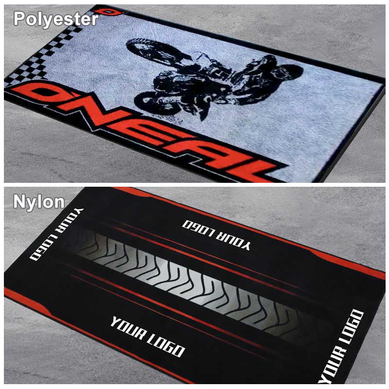 Custom Racing Floor Mat Motorcycle Bike Washable Motor Auto Anti-slip Garage Carpets Racing Pit Mat