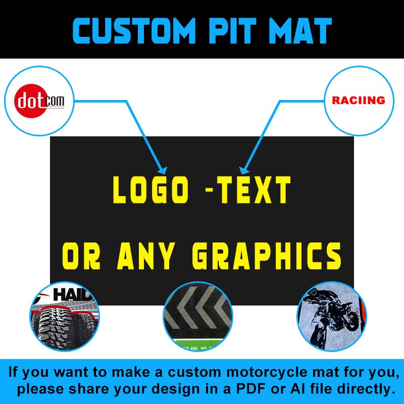 Custom Racing Floor Mat Motorcycle Bike Washable Motor Auto Anti-slip Garage Carpets Racing Pit Mat