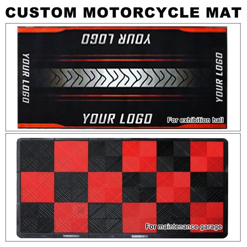 Custom Racing Floor Mat Motorcycle Bike Washable Motor Auto Anti-slip Garage Carpets Racing Pit Mat