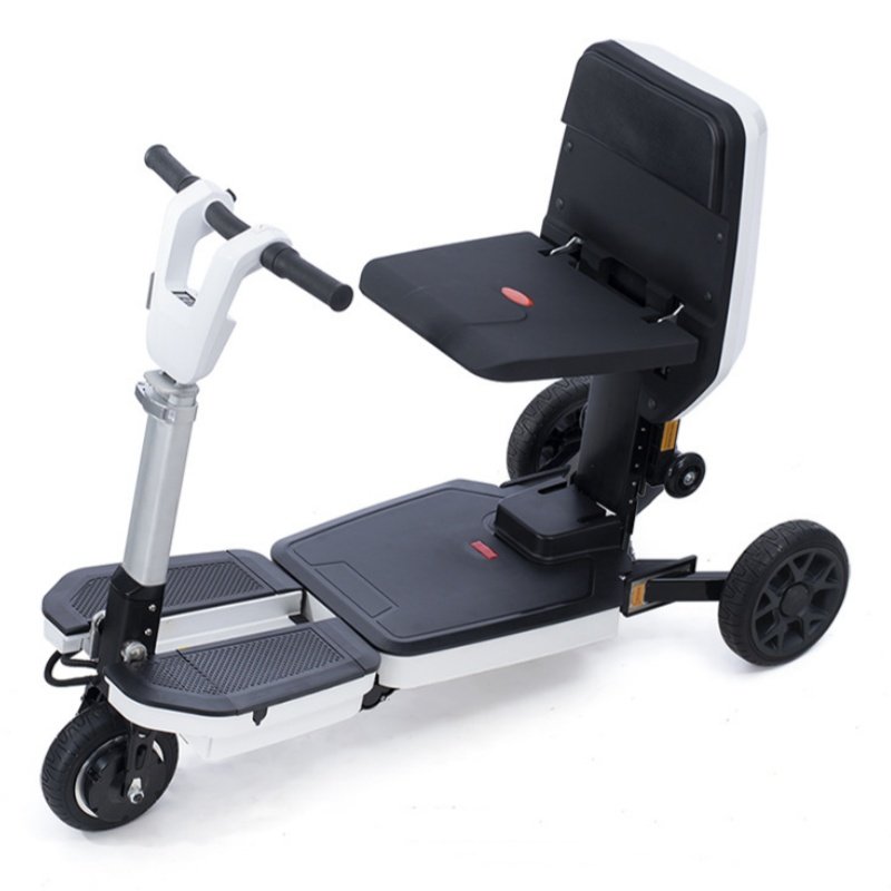 Factory Supply Fully Automatic Four-Wheeled Disabled Leisure Scooter Foldable Wheelchair Elderly Walker Rollator Product