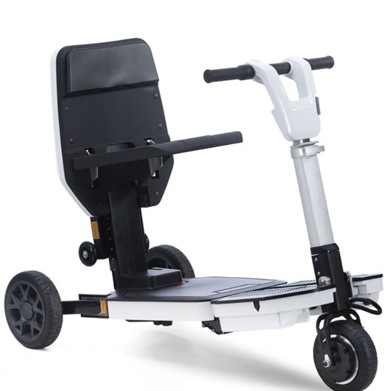 Factory Supply Fully Automatic Four-Wheeled Disabled Leisure Scooter Foldable Wheelchair Elderly Walker Rollator Product