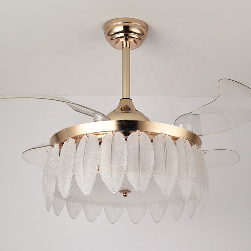 Y128 Modern Ceiling Fans with Crystal Fan Light 110/220V LED Decorative Bladeless Remote Control New Creative Design DC Motor