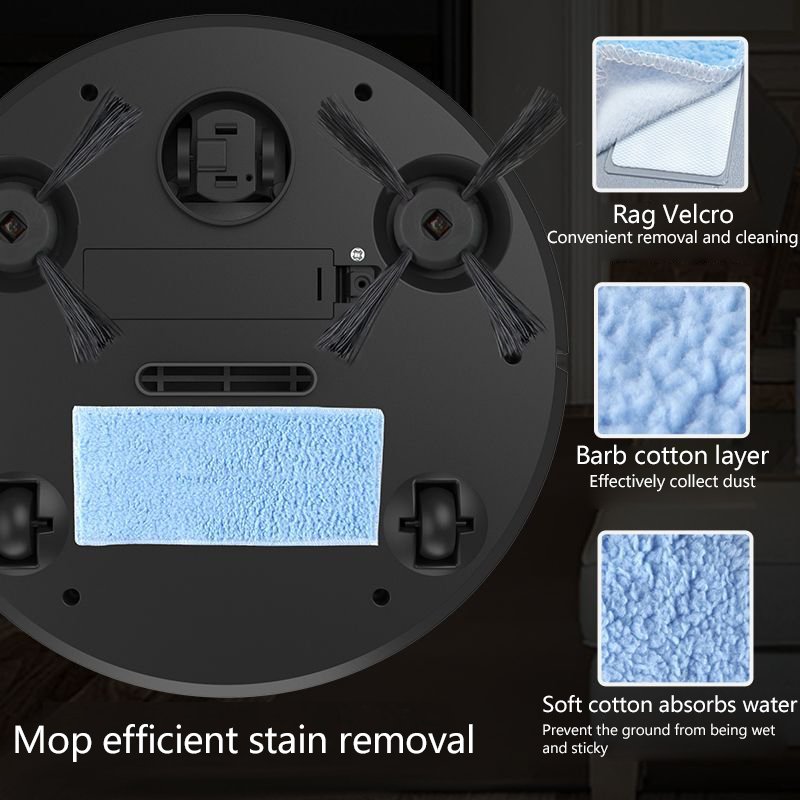 3-in-1 Smart Home Cleaning Tool Electric Auto Robot Vacuum with Brush Motor Household Mopping Floor Cleaner