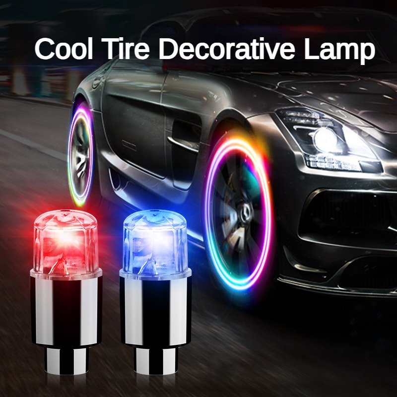 Factory Direct Cars Wheel LED Lights Wheel Tire Valve Cycling Lantern Spokes Hub Tyre Lamp Car Tire Decoration Accessories