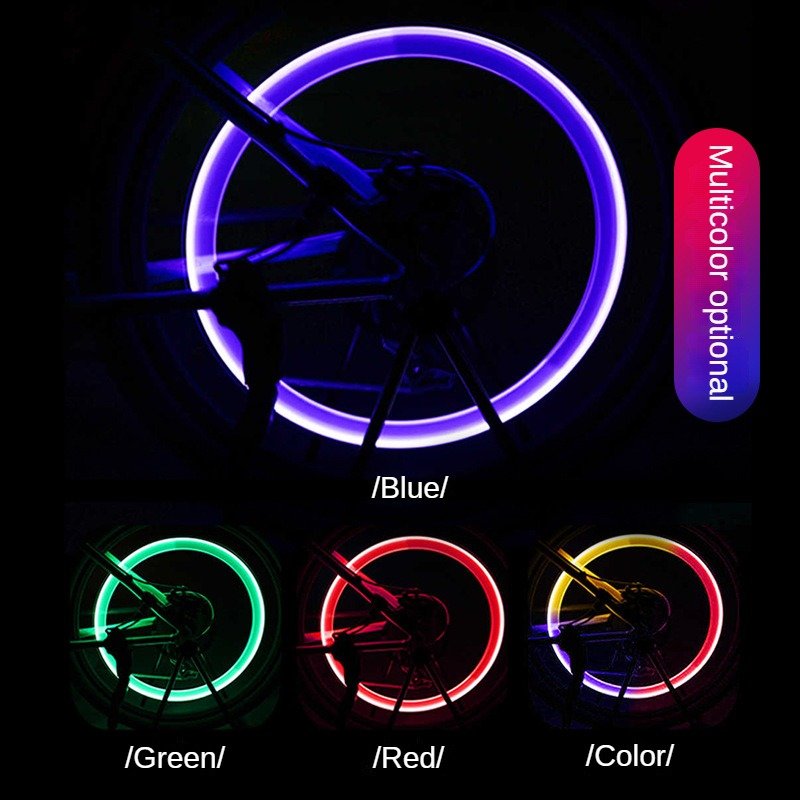 Factory Direct Cars Wheel LED Lights Wheel Tire Valve Cycling Lantern Spokes Hub Tyre Lamp Car Tire Decoration Accessories